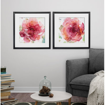 « bold rosé », ensemble de 2 reproductions encadrées