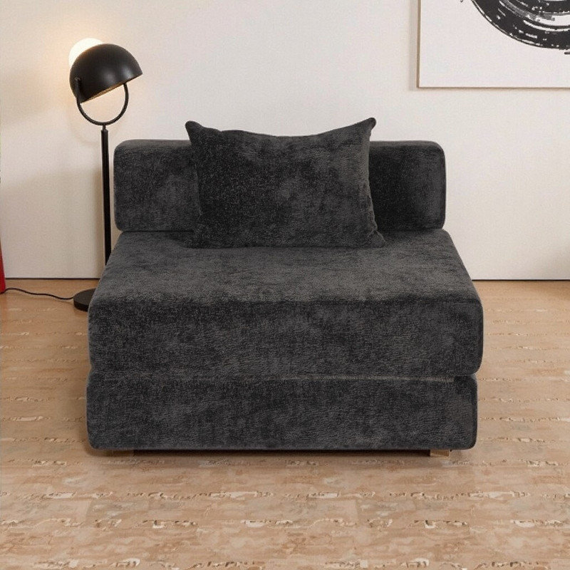 Canapé-lit convertible au sol, mousse à mémoire de forme, méridienne modulaire pliable sans assemblage pour espaces de vie