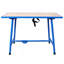 Banc de travail pliable, banc pour outils d'atelier, table d'assemblage de table de montage, capacité de charge de 660 lb, pour atelier, garage, bleu