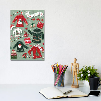 Warmest Wishes Sweaters - Wall Art Print - Wrapped Canvas