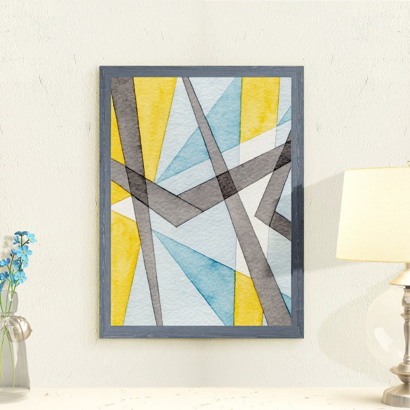 Reproduction d’art sur toile encadrée « convergation angles i » par paul cezanne, Toile avec cadre gris