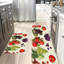 Tapis de cuisine aquarelle à fruits pour entrée, ensemble de 2, rouge, vert, beige
