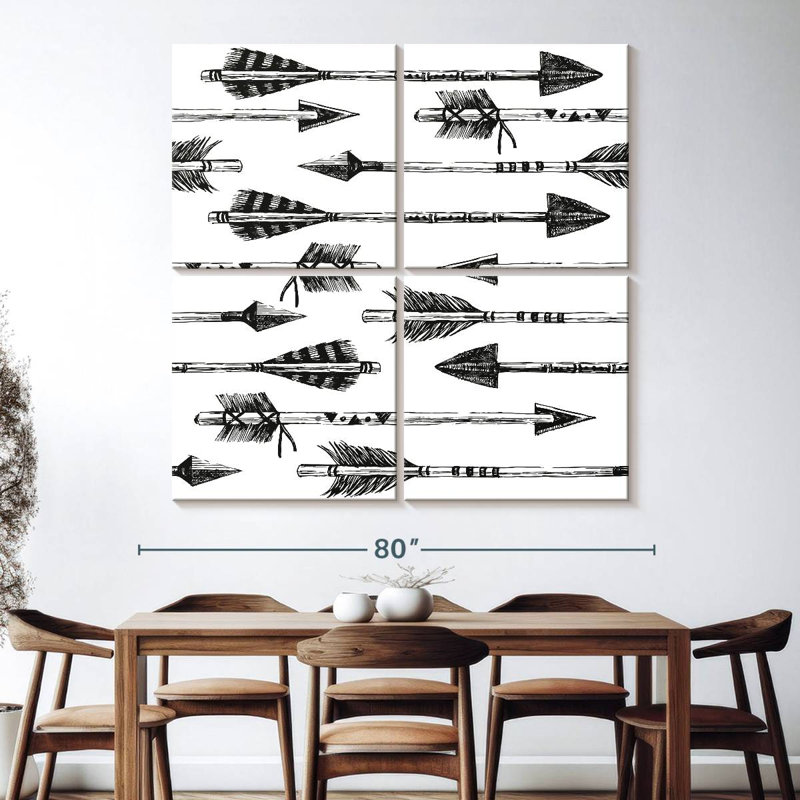 Sireci Tribal Arrows Pattern, 74" H x 74" W