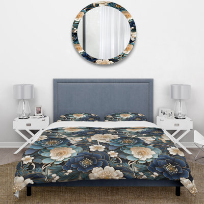 Ming Dynasty Reverence II - Oriental Duvet Cover Set - Microfiber Polyester