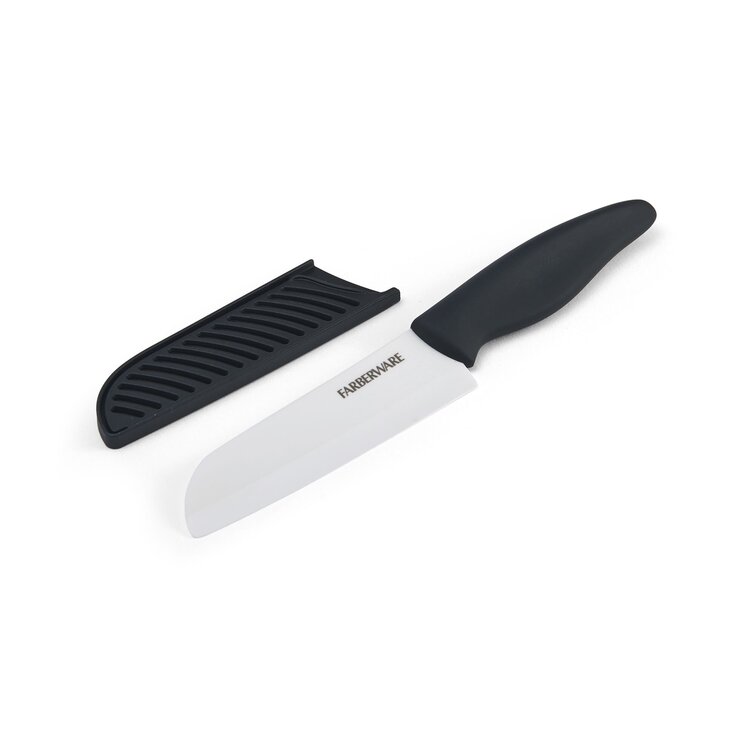 Farberware 6 In. Black Chef Knife with Edgekeeper Sheath - Sun