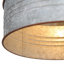 Mini-luminaire suspendu Tinsmith en acier galvanisé vieilli avec acier galvanisé