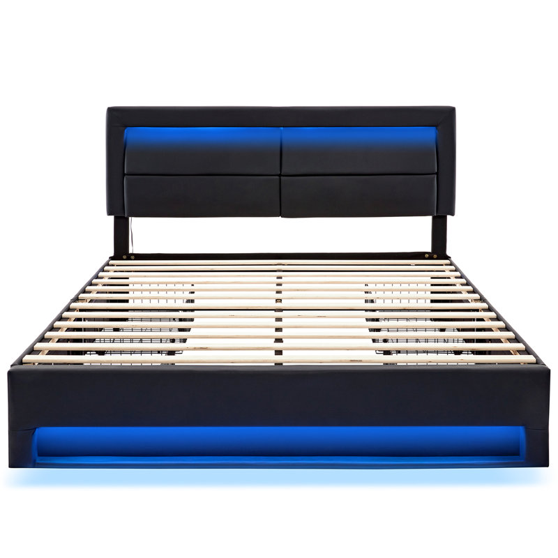Dawsyn Upholstered Ottoman Storage Bed, Double (4'6), Black