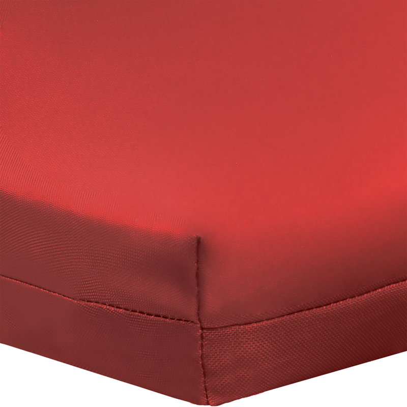 Outdoor Solid Olefin Textured Arm Chair Cushion 18 x 19 in Red