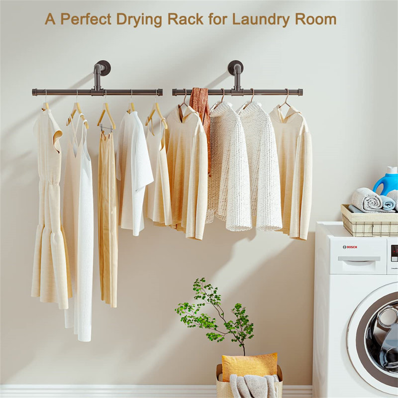 Syston 10cm Wall Mounted Clothes Rack