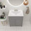 Meuble-lavabo simple 30 po avec comptoir en céramique Sharidan-310319323
