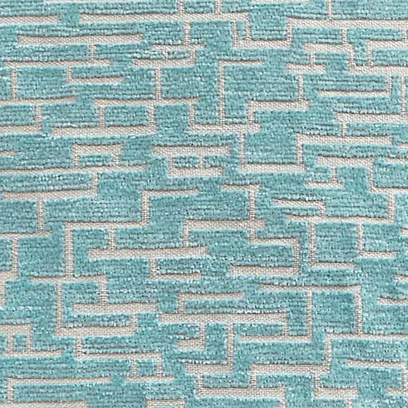 Aqua and Grey Textured Abstract Square Throw Pillow