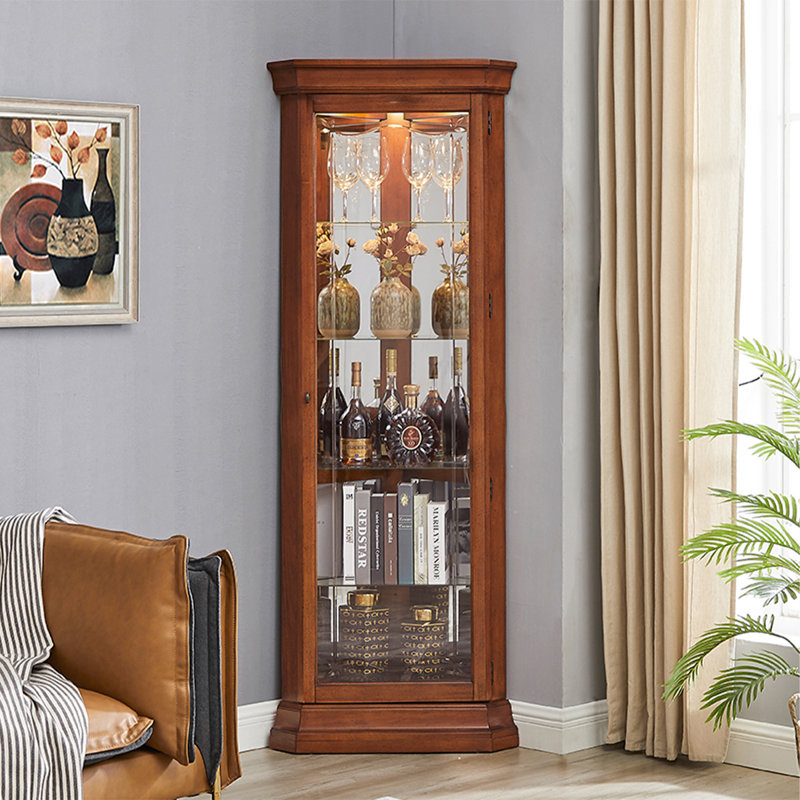 Armoire de coin en chêne américain