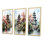 «Asian Art Serene Pagoda», 3 pièces sur toile