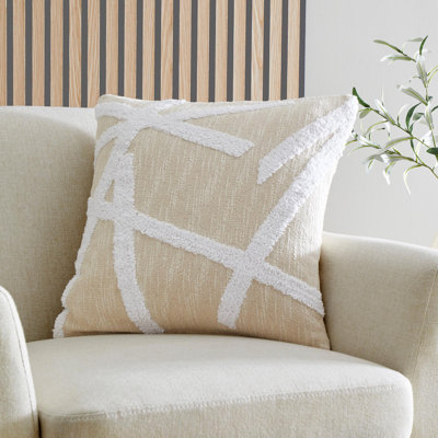 Suheera Natural Square Throw Filled Cushion