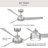 Rizo 52" 3-Blade Indoor/Outdoor Low-profile Brushed Nickel Modern Ceiling Fan with Wall Control-127367586