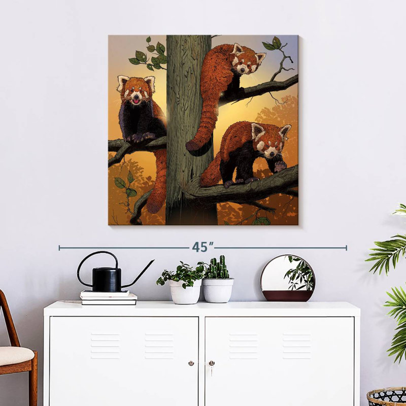 Brampt Red Pandas, 30" H x 30" W