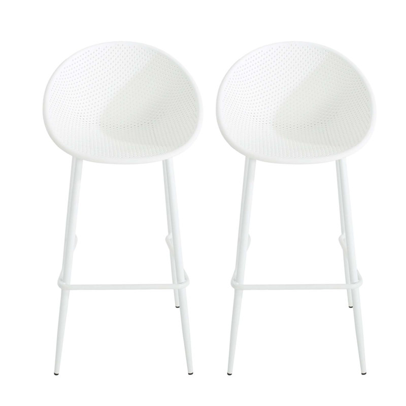 Tabouret de bar Gable (ensemble de 2), Blanc
