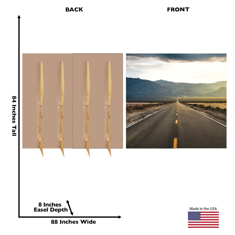 Death Valley Scenic Road Life-Size Cardboard Backdrop