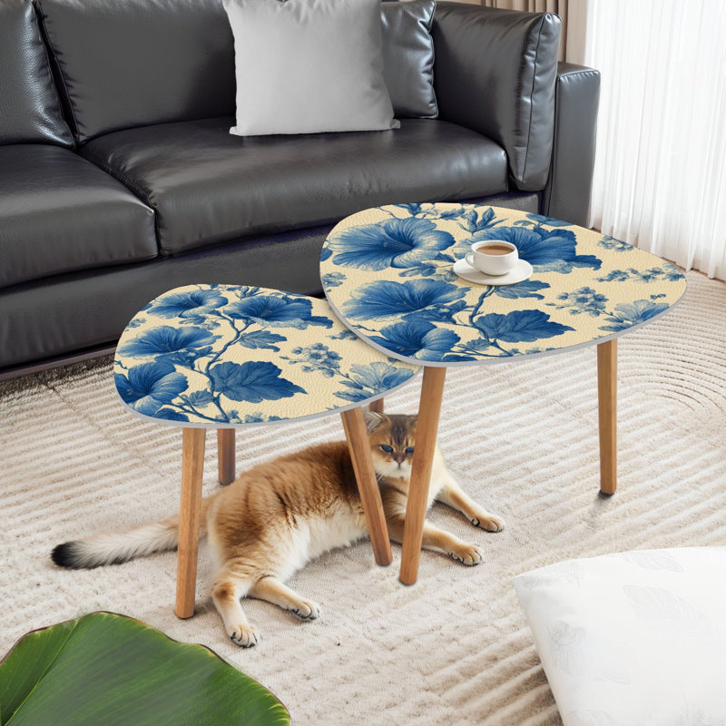 Ensemble de 2 tables basses gigognes Triangle