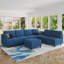 Canapé modulaire réversible avec repose-pieds Bresee-115612912-115612913