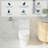 One-Piece Elongated Comfort Height Toilet, Dual Flush 1.1/1.6 GPF, Soft Close Seat, Non-Splash Siphon Flush, White Ceramic Bathroom Toilet with Installation Kit