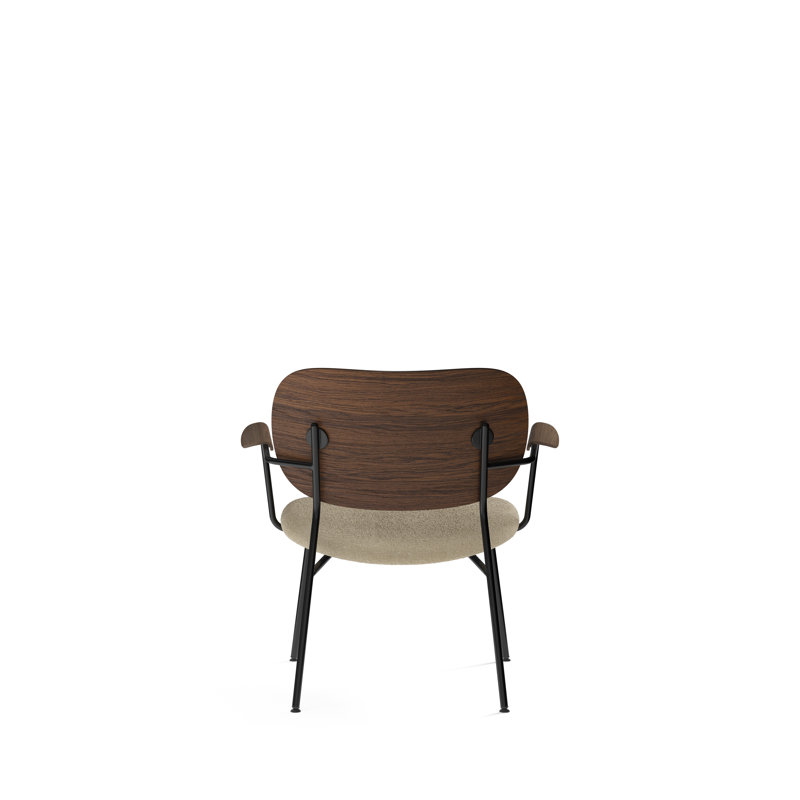 Co Armchair, Bouclé 02 Acrylic, Black Steel/Dark Stained Oak