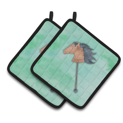 Cuisinier poignée aquarelle pour le cheval de caroline de style trésors