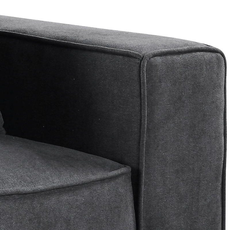 Fauteuil gris avec apparence soignée et coussin de dossier confortable et stable personnalisable