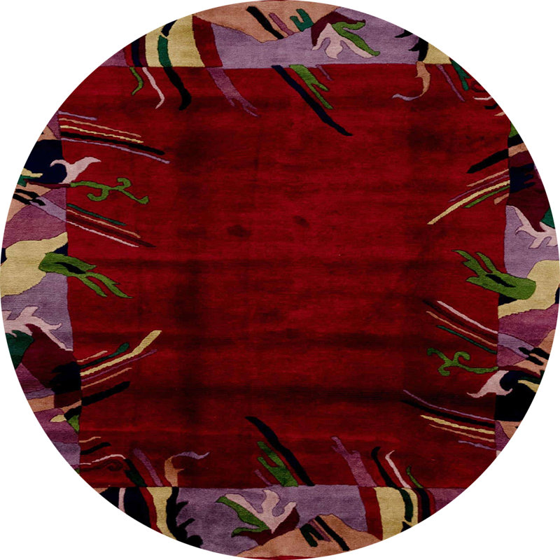 Abstract Indoor Rug, Round 3'