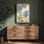 «Blue Green Tropical Botanical Leaves Living Room Decor», reproduction d'art encadrée-129673402-129673403