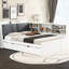 Lit plateforme en bois blanc avec lit gigogne, tablettes de tête de lit et espace de rangement-1059580120-1059580122