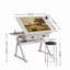 Table de dessin réglable avec 2 tiroirs pour le bureau personnel et l'école avec tabouret-665956378