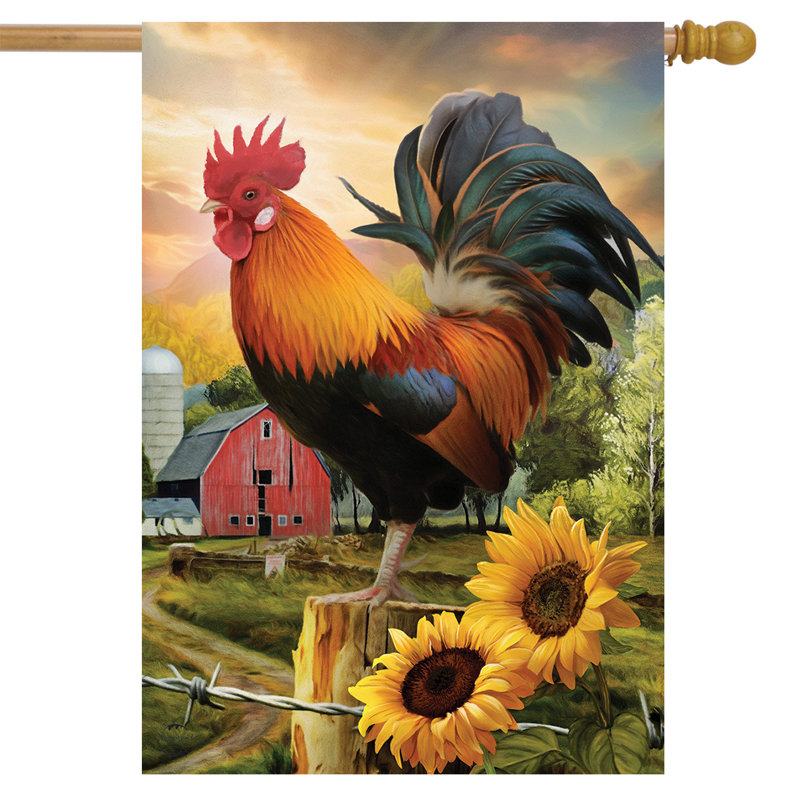 Drapeau de maison d'été Fancy Rooster