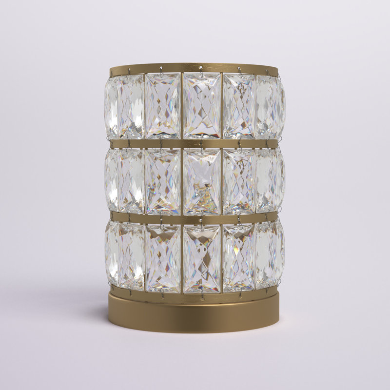 Lampe de table noire 9 po Luddy,  Brass