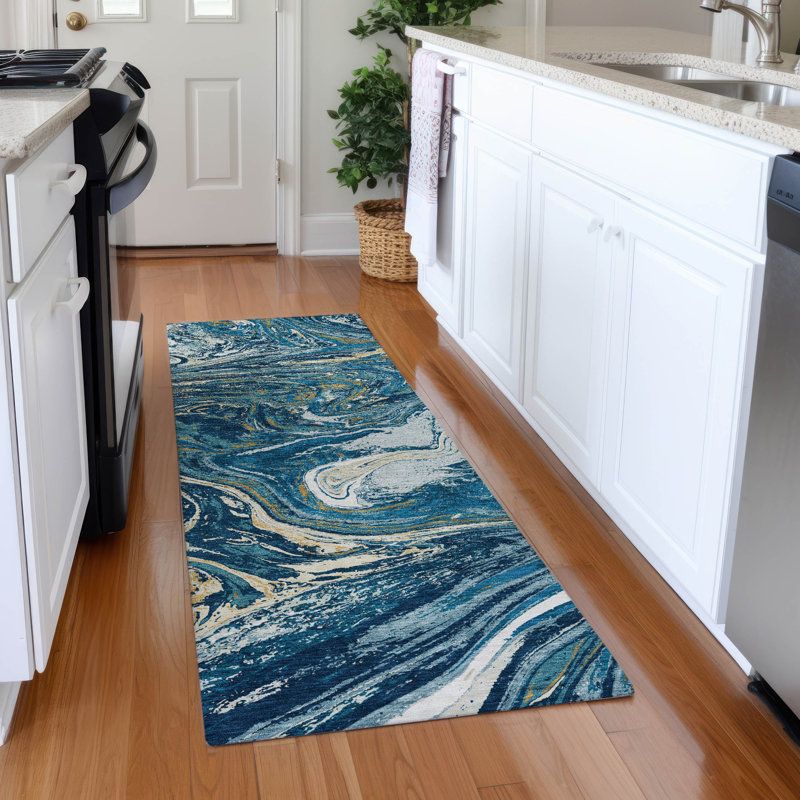 Premium Machine Washable Cossette AMF1061 Abstract Rug, Runner 2'3" x 7'6"