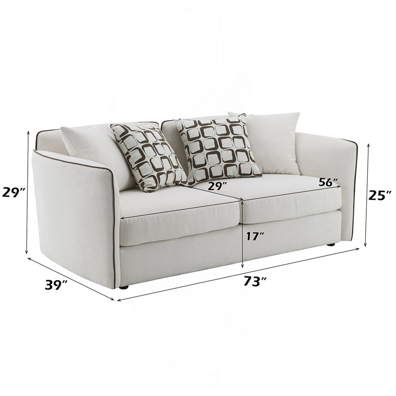 Causeuse confortable avec 4 coussins