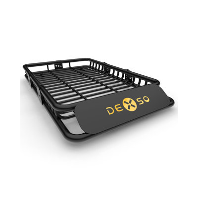 Panier de toit universel 64 po x 39 po, capacité de charge de 200 lb sur le toit du panier de transport avec extension pour porte-bagages robuste pour VUS, camions, véhicules