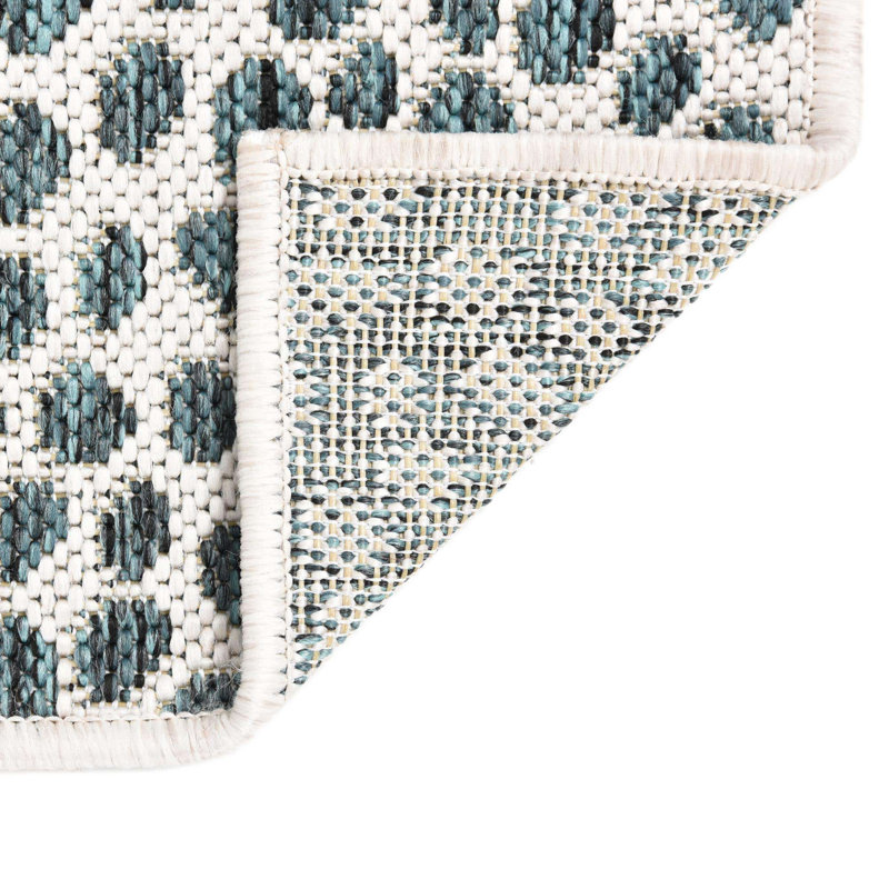 Jill Zarin Cape Town Indoor/Outdoor Rug, Square 13'1", Teal