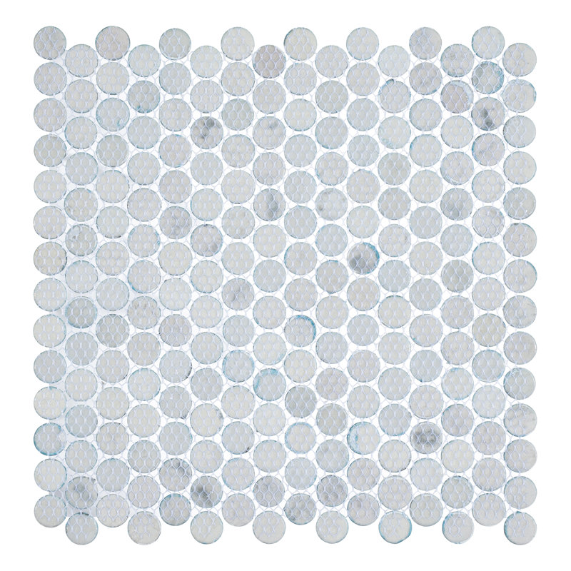 Honoro-Bulbi 3/4" Penny Round Smooth Glass Mosaic Wall & Floor Tile, Deusen
