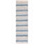 Tapis rayé beige / bleu en coton tissé à la main Endri-308097323