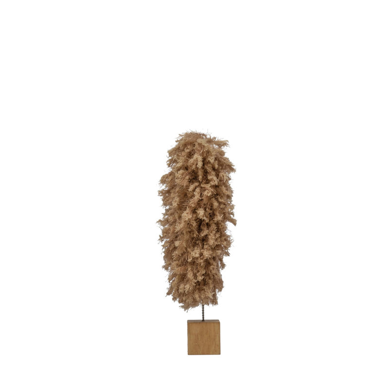 Arbre en tissu avec base en bois, H 10 po x l 2,75 po x P 2,75 po