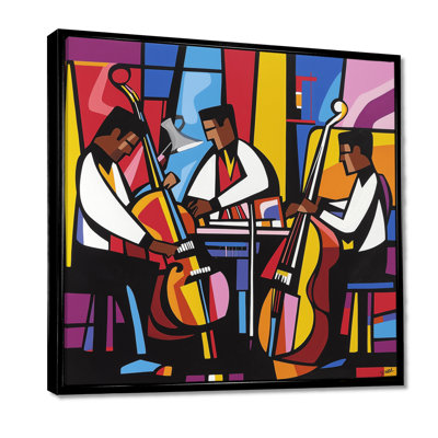 Art Deco Jazz Musisans In The Studio I - Music Jazz, reproduction d'art murale