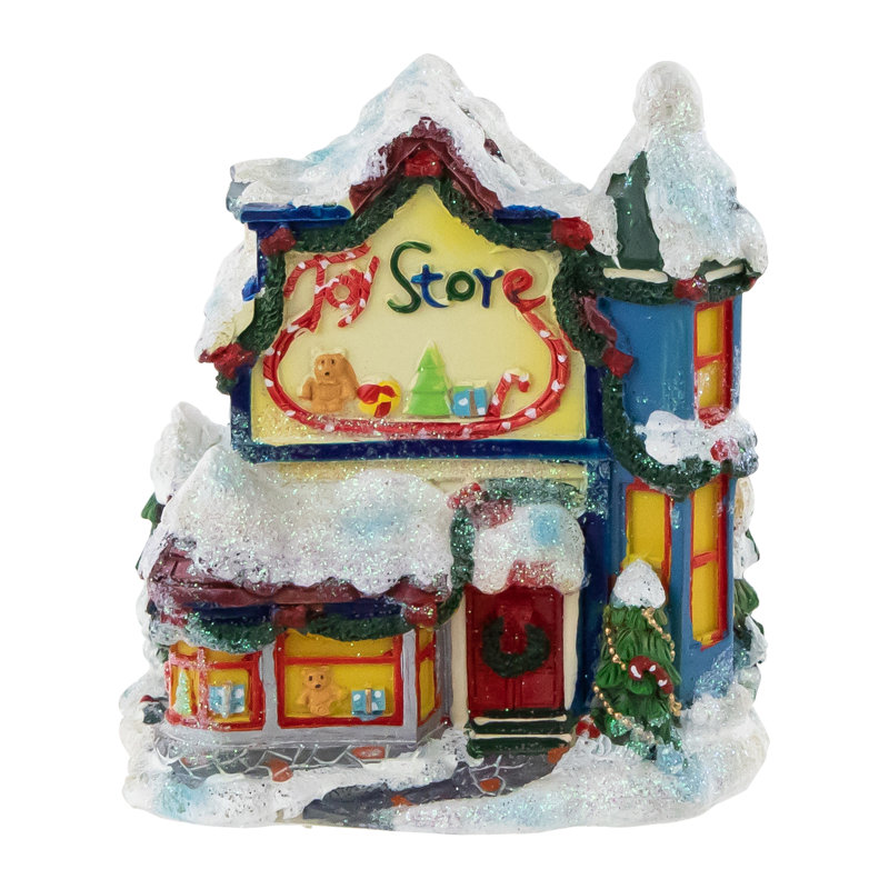 Édifice de village de jouets de Noël 4 po