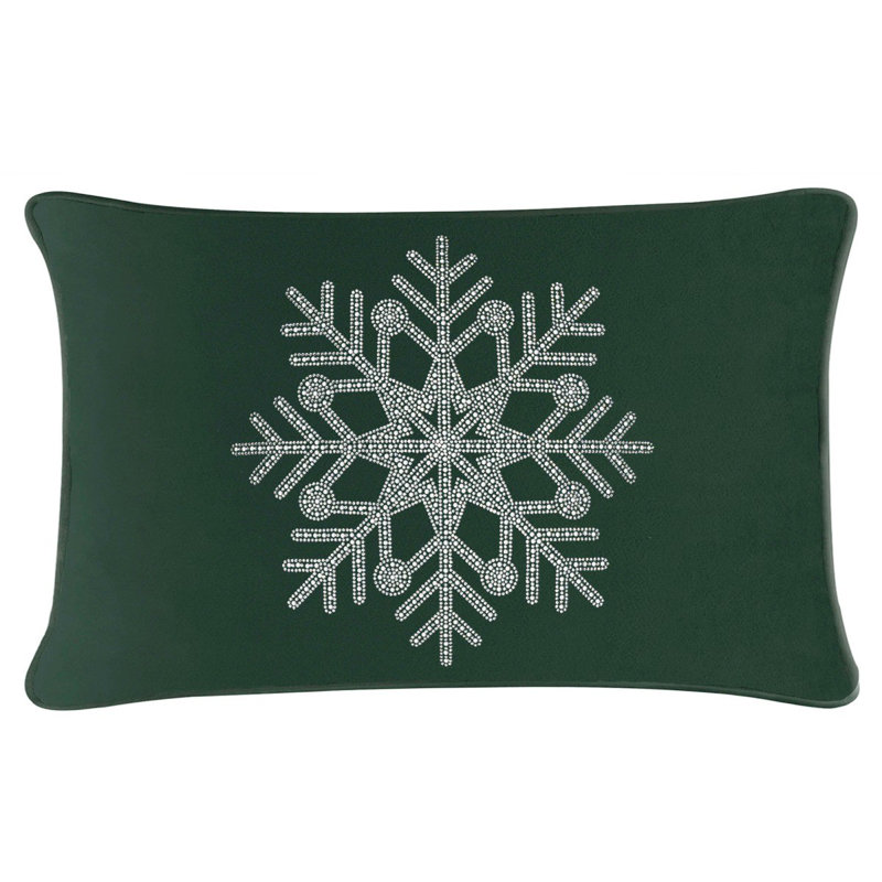 Coussin Sparkles Home | Strass et fausses perles | Rembourrage en plumes | Couleurs personnalisables, Velours émeraude