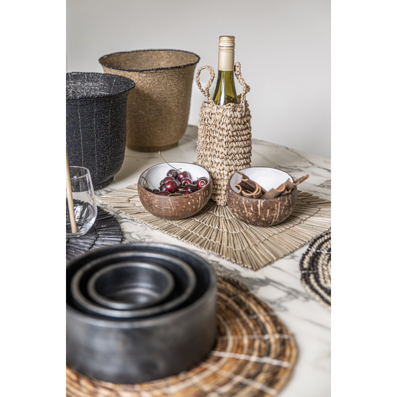 Bazar Bizar Wicker Basket, Black