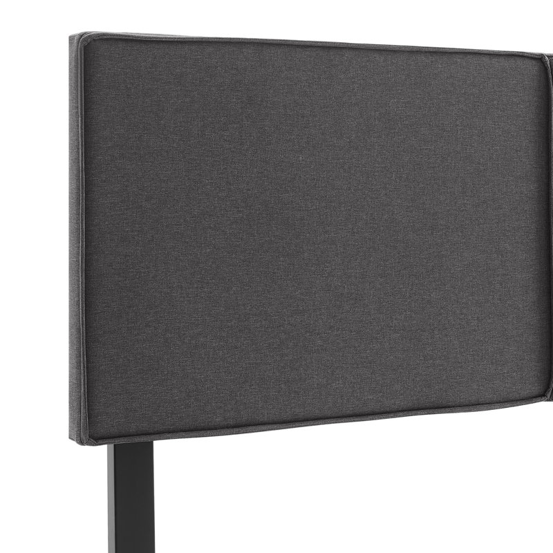 Tête de lit tapissier Ender, Gris, Grand