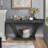 60" Vintage Distressed Wood Entryway Bench With 2-Tier Solid Wood Veneer Storage Cabinet, Rustic Wide Design For Hallway, Living Room & Behind Sofa-729044293