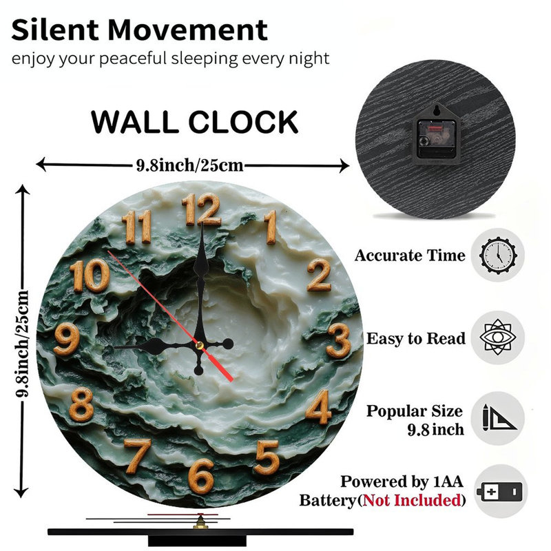 Horloge murale unique en résine