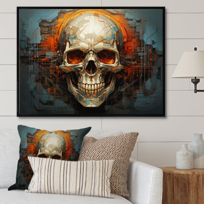 Skull Eternal Remains Geometric I - Modern Wall Art Living Room