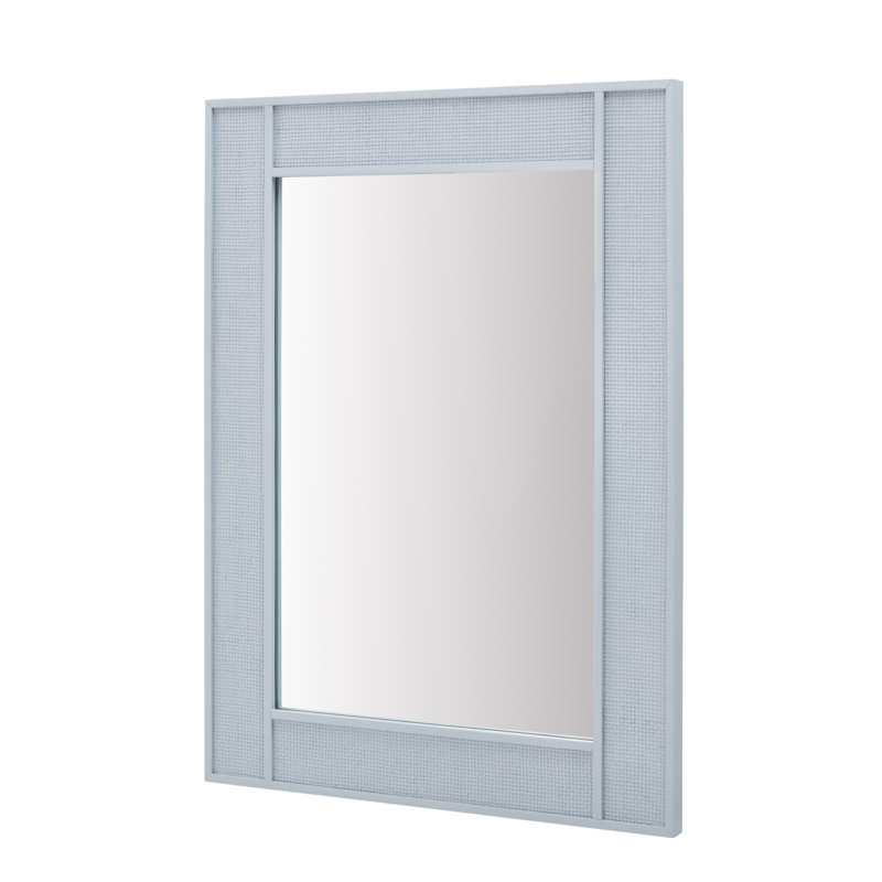 Solene Rectangle Framed Wall Mirror, Serenity Blue